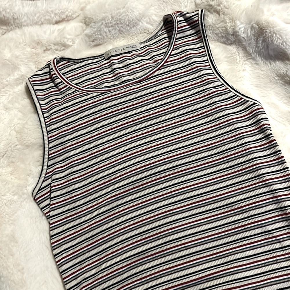 Striped Active USA tank top